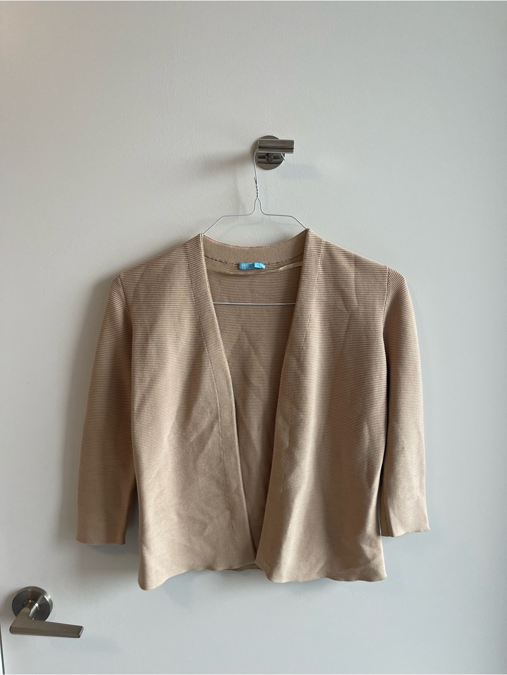 J Mclaughin Beige Open-Front Women’s Cardigan Sweater